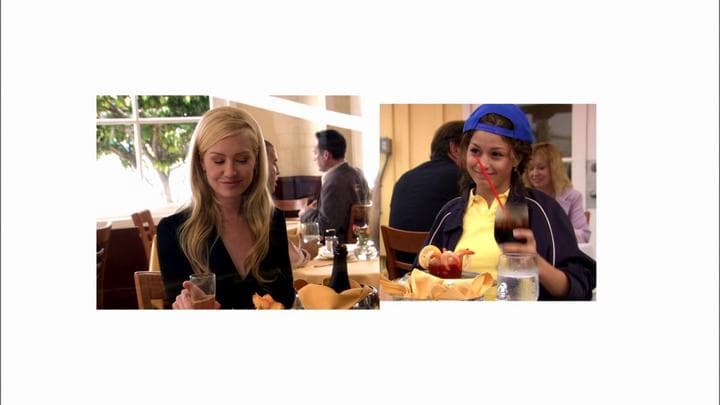 And so, Lindsay and Maeby  separately went to the same restaurant...