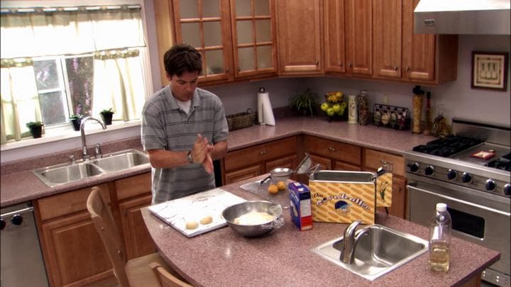 It was Sunday morning,  and Michael was making cornballs.