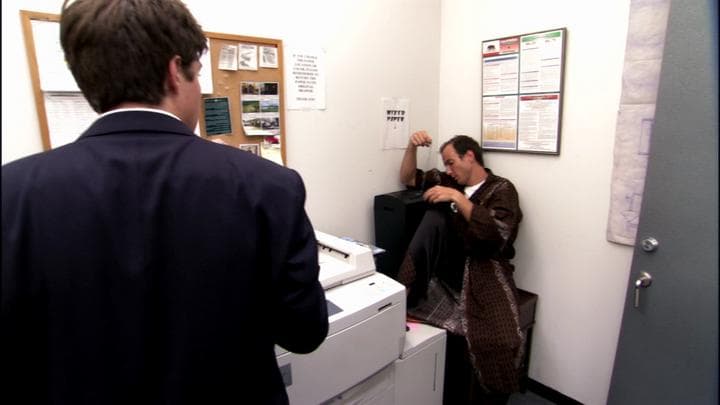 - It's in the big box in my office. Hey.  - Michael.