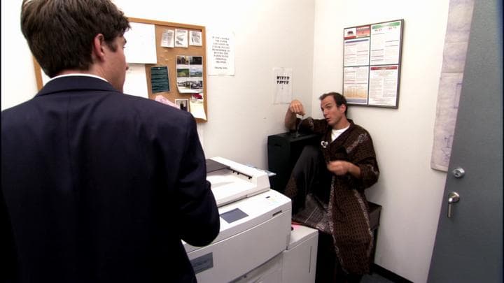 - It's in the big box in my office. Hey.  - Michael.