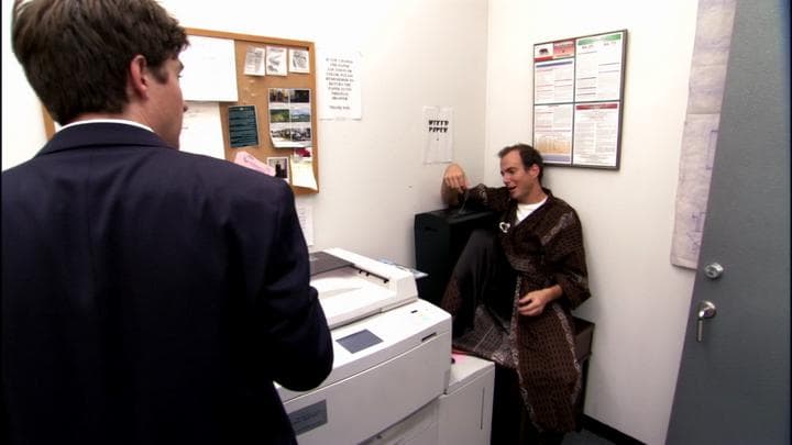 - It's in the big box in my office. Hey.  - Michael.