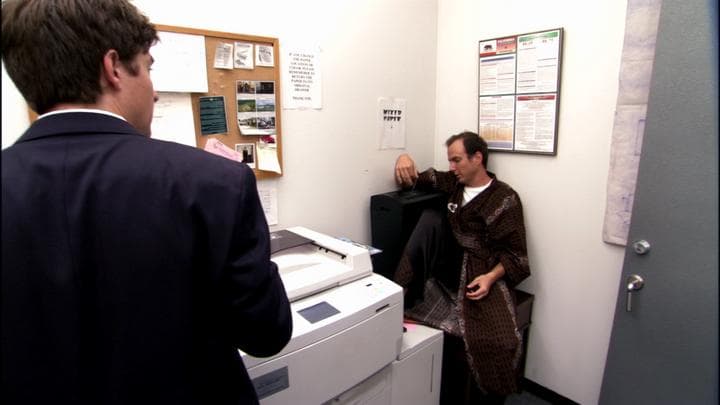 - It's in the big box in my office. Hey.  - Michael.