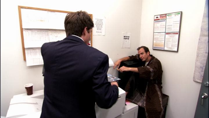 Gob, what are you doing here,  and why are you in a bathrobe?