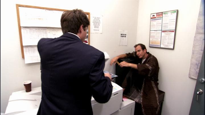 Gob, what are you doing here,  and why are you in a bathrobe?