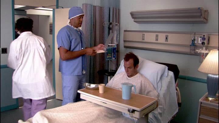 Gob learns how he survived  his stabbing.