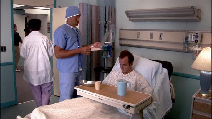 Gob learns how he survived  his stabbing.