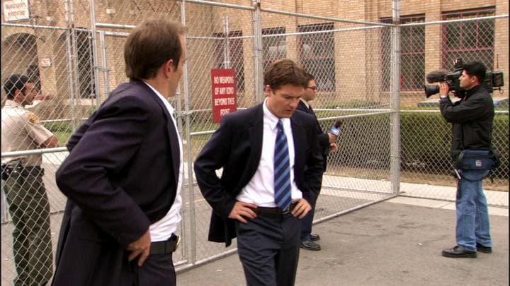 The next day, Michael  got a call to meet Gob at the prison.