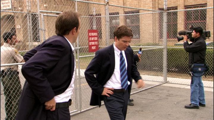 The next day, Michael  got a call to meet Gob at the prison.