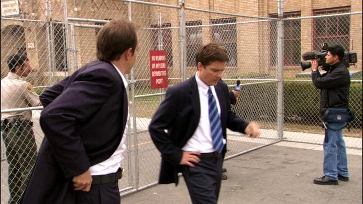 The next day, Michael  got a call to meet Gob at the prison.