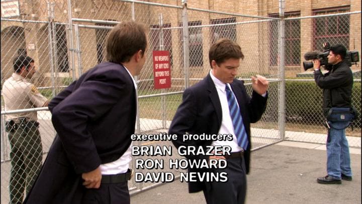 The next day, Michael  got a call to meet Gob at the prison.