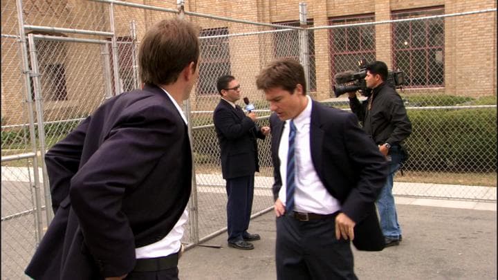 The next day, Michael  got a call to meet Gob at the prison.