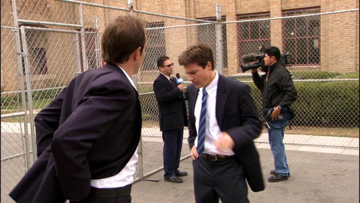 The next day, Michael  got a call to meet Gob at the prison.