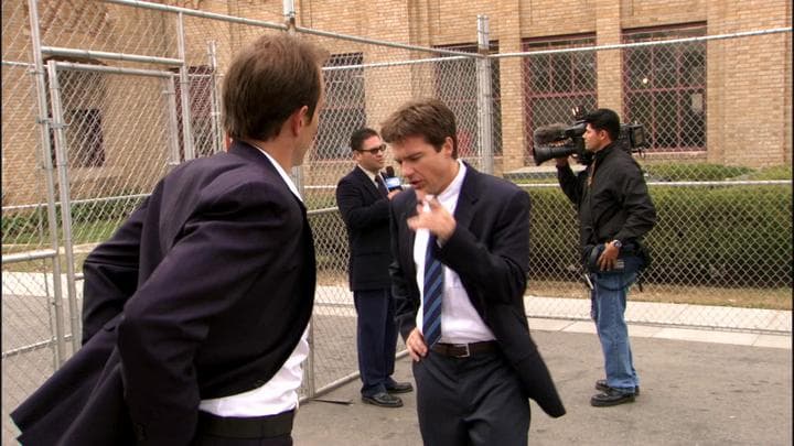 The next day, Michael  got a call to meet Gob at the prison.