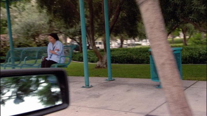 and that's when he recognized his mother's  fill-in housekeeper at a bus stop.