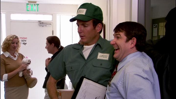 Hey, Gary, get a picture of me  with the new whistling delivery guy.