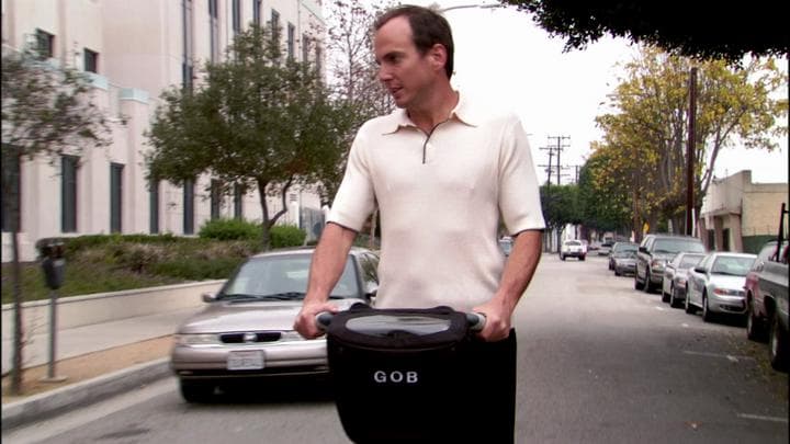 Gob raced to confront Tio,  with Michael in hot pursuit.