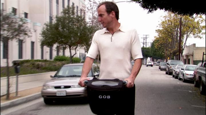 Gob raced to confront Tio,  with Michael in hot pursuit.