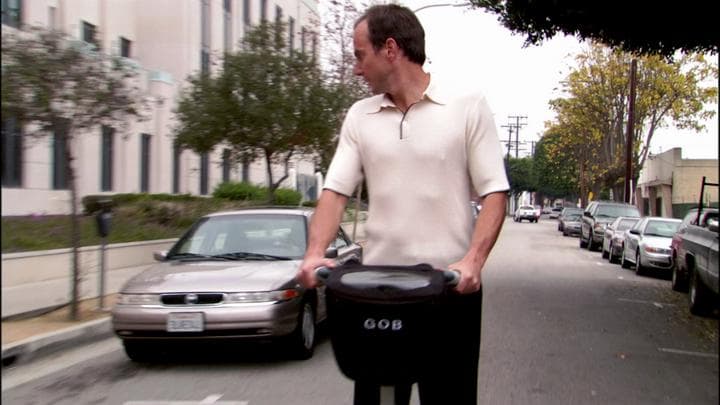 Gob raced to confront Tio,  with Michael in hot pursuit.