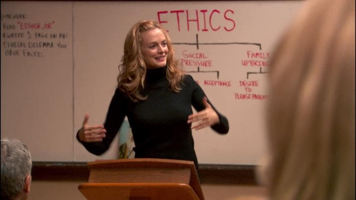 Welcome. I'm Ms. Baerly,  the ethics teacher.