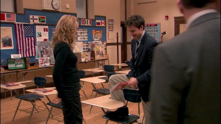 And so Michael got to know  his son's ethics teacher.