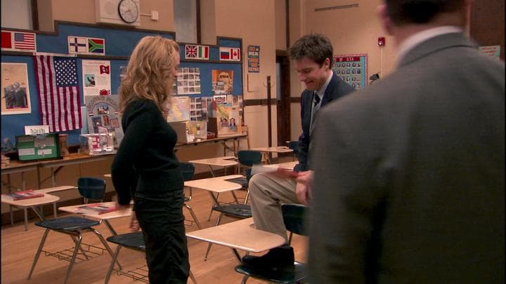 And so Michael got to know  his son's ethics teacher.