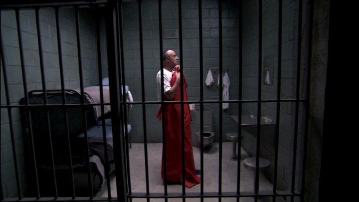 At prison, George Sr. was preparing  for an evening with his most devoted fan.