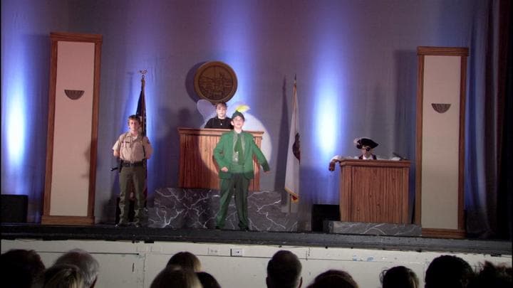 Michael appeared  in the drama club's production...