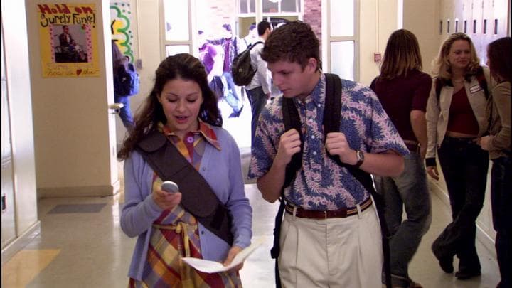 Back at the high school,  George Michael ran into Maeby.