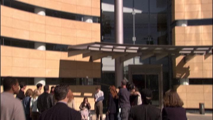 Outside the courthouse,  Surely Fünke was addressing the crowd.