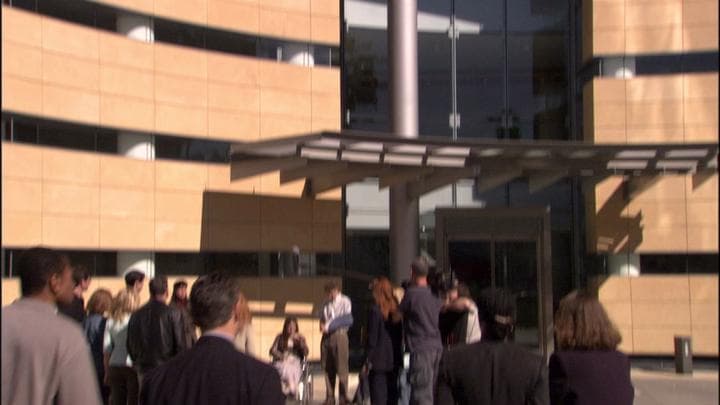 Outside the courthouse,  Surely Fünke was addressing the crowd.