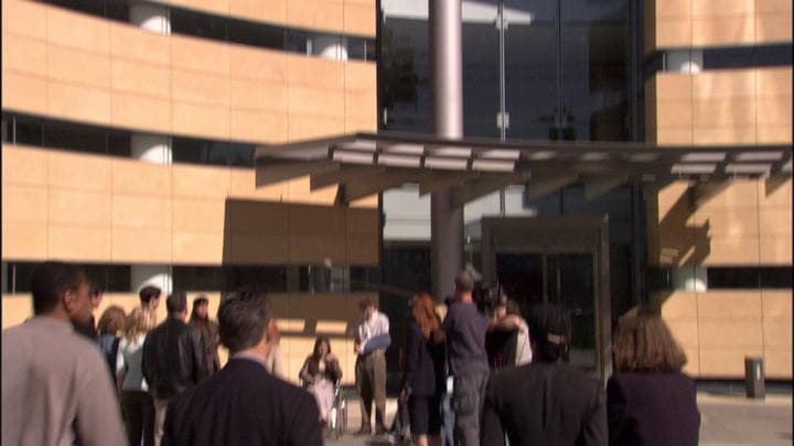 Outside the courthouse,  Surely Fünke was addressing the crowd.