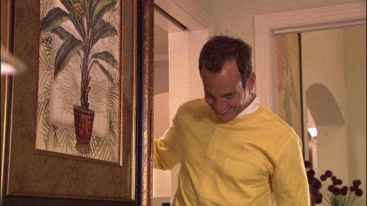 - Michael.  - Hey, Gob. What the hell are you wearing?