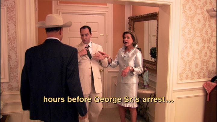 that right before George Sr.'s arrest,  he'd made a similar threat.