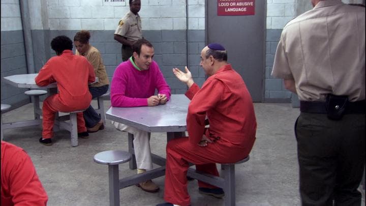 The next day, Gob visited his father...