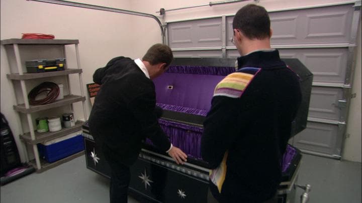 So, look, I'm gonna  get in this coffin.