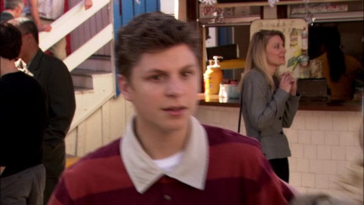 Unfortunately, Lindsay wasn't there  to see all of Michael and Maeby's song...