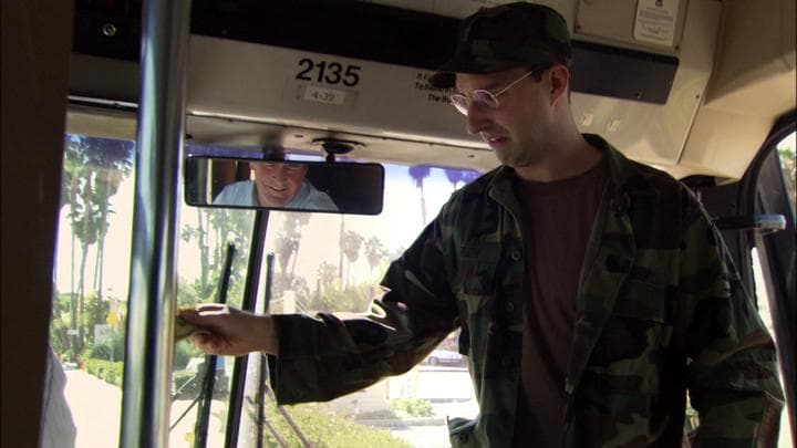 so Buster was taking  his very first bus ride.