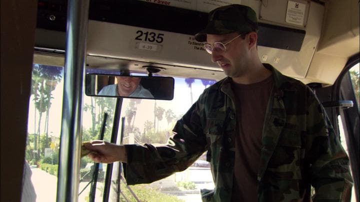 so Buster was taking  his very first bus ride.