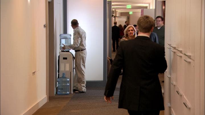 At the studio, Tobias began to  create buzz around the watercooler.