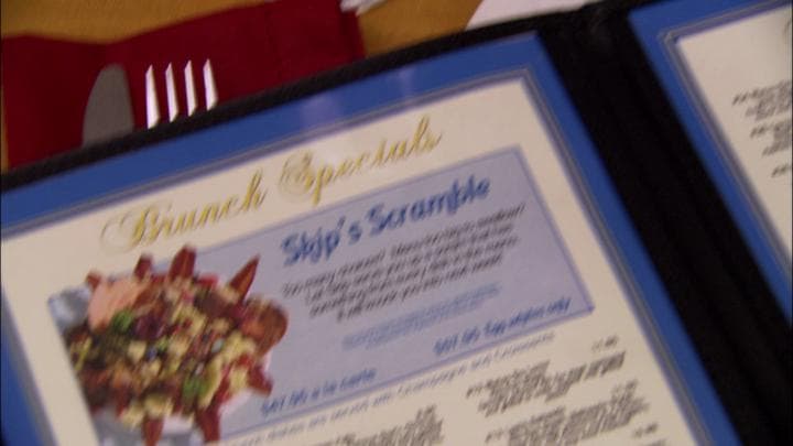 the bistro was also famous  for something called the Skip's Scramble-