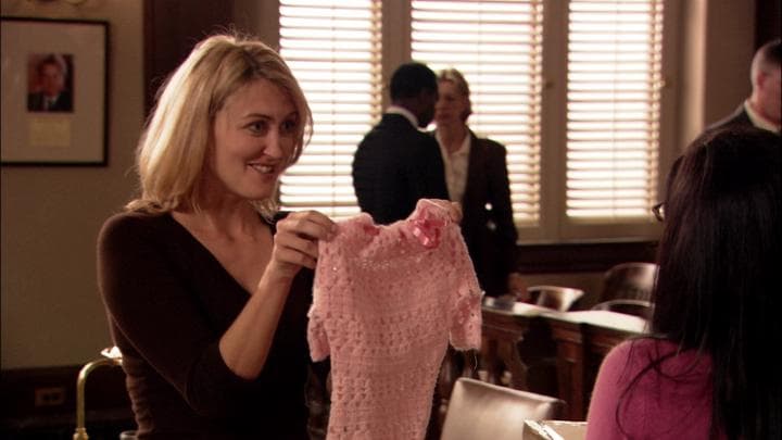 - I knitted you something.  - Oh, Juror Number Four!