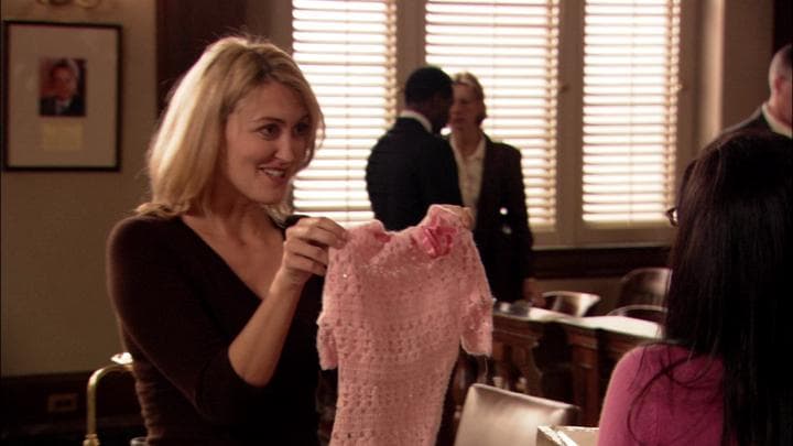 - I knitted you something.  - Oh, Juror Number Four!