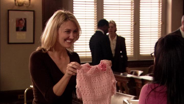 - I knitted you something.  - Oh, Juror Number Four!