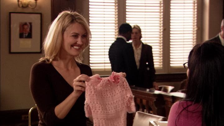 - I knitted you something.  - Oh, Juror Number Four!