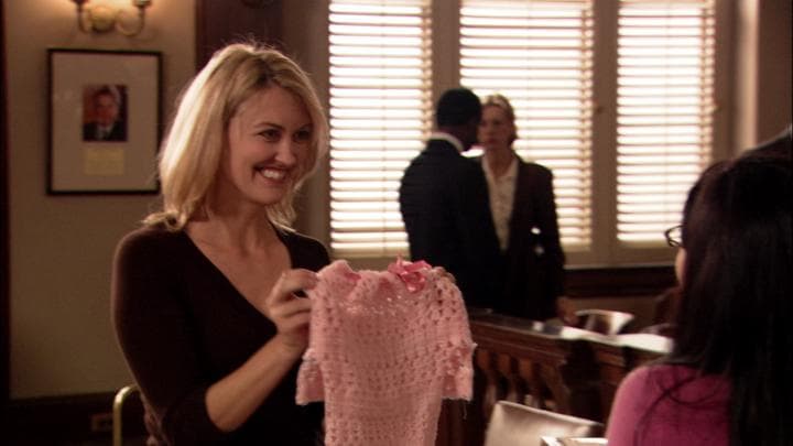 - I knitted you something.  - Oh, Juror Number Four!