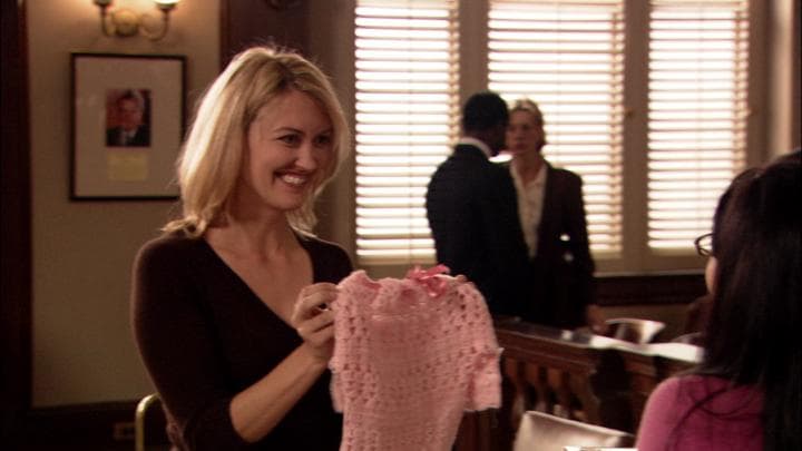 - I knitted you something.  - Oh, Juror Number Four!