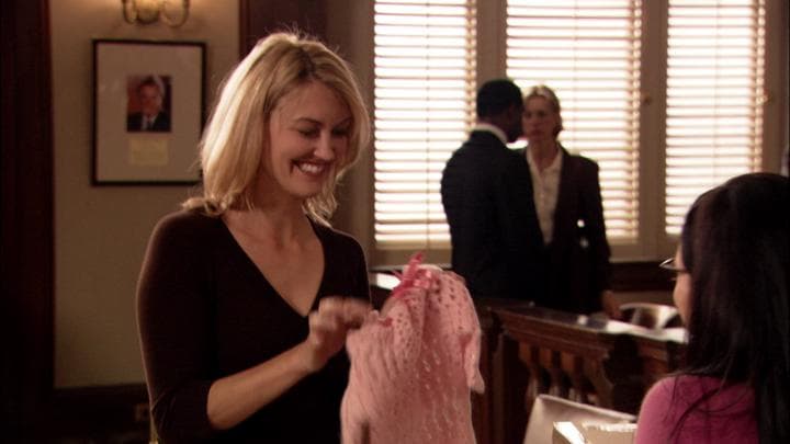 - I knitted you something.  - Oh, Juror Number Four!