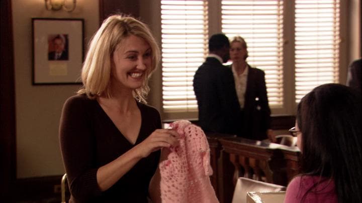 - I knitted you something.  - Oh, Juror Number Four!