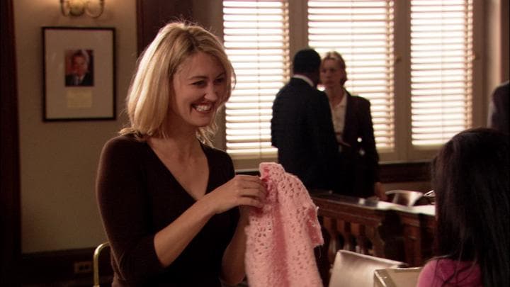 - I knitted you something.  - Oh, Juror Number Four!