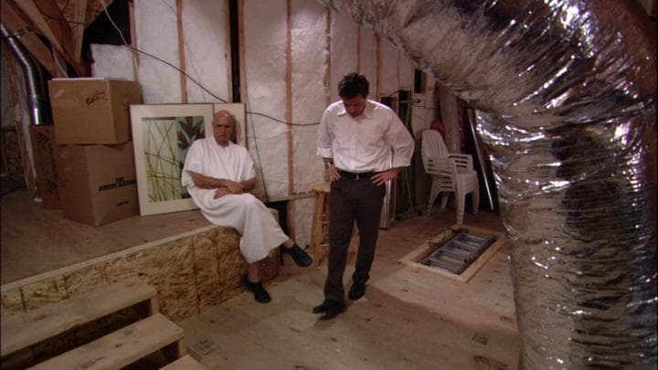 In the attic,  Michael met with George Sr...